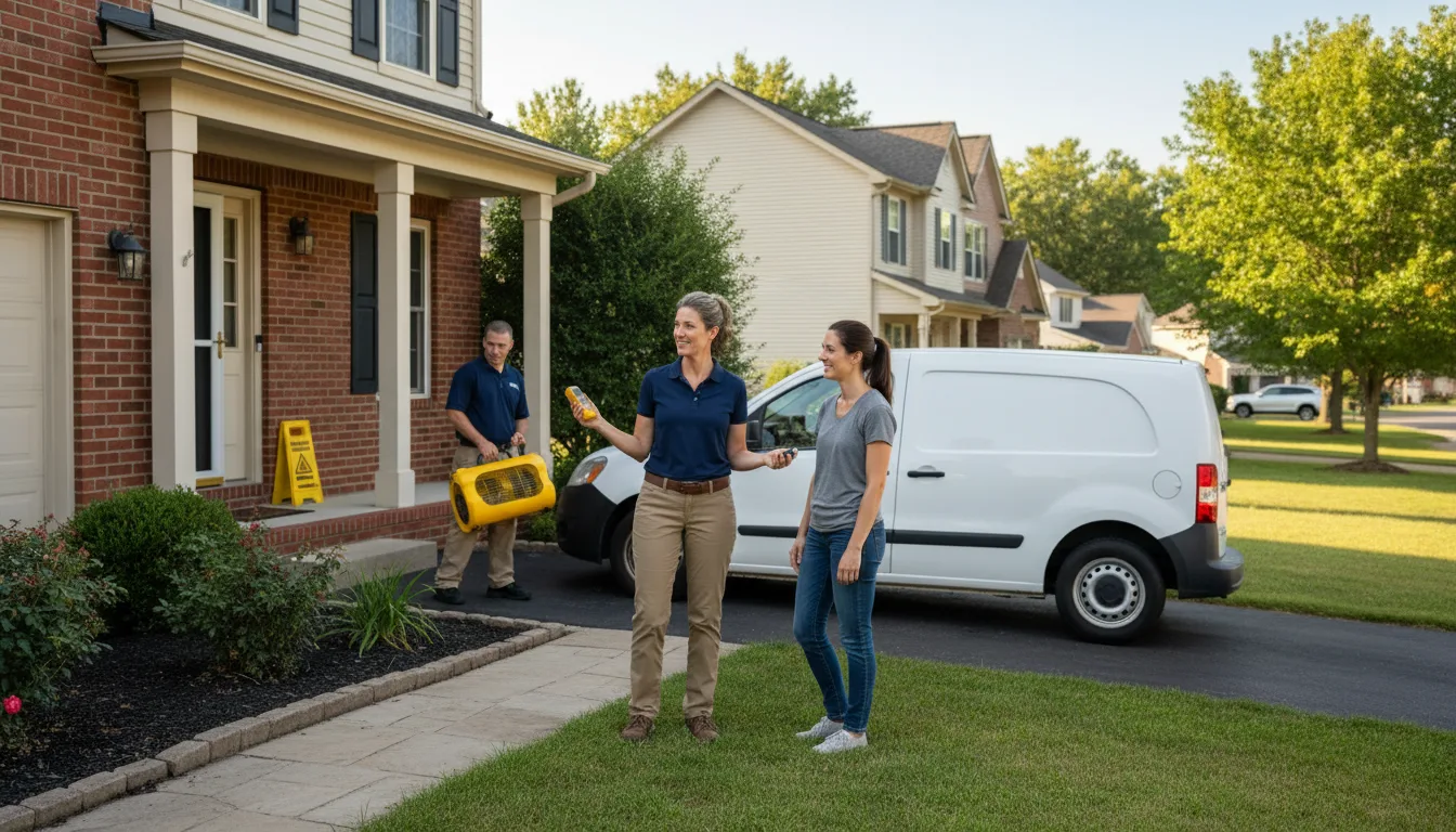 Residential water damage restoration in Hibbs, PA